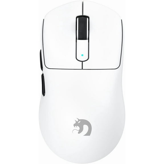 MAMBASNAKE M3 39g SUPERLIGHT Mouse, PixArt PAW3395PRO Gaming Sensor, BT/2.4G Wireless/Wired Gaming Mouse, 6 Adjustable DPI up to 40000, 200 Hrs Battery, Office Mice for Win11/Xbox/PS/Mac - White