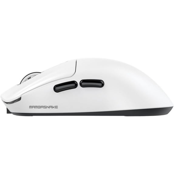 MAMBASNAKE M3 39g SUPERLIGHT Mouse, PixArt PAW3395PRO Gaming Sensor, BT/2.4G Wireless/Wired Gaming Mouse, 6 Adjustable DPI up to 40000, 200 Hrs Battery, Office Mice for PC/Win/Mac - White&Tape
