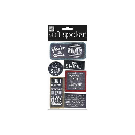 MAMBI Sticker Soft Spoken Chalk You Are A Winner