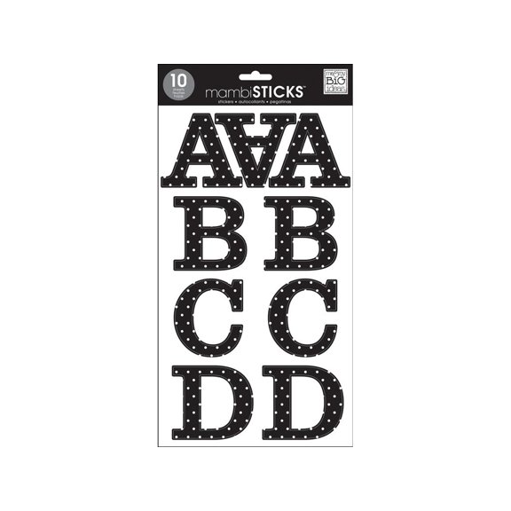 MAMBI Sticks Alpha Cadence Black w/White Dots