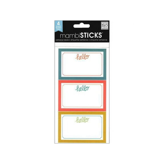MAMBI Sticks Medium Labels Colorful Hello