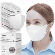 MAMISON 50 Packs, Made in KOREA Premium KF94 Fine Dust Protection Individually Packaged Face Mask White