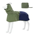 thumbnail image 1 of MAMORE Dog Raincoat, Adjustable Reflective Waterproof Dog Rain Jacket with Leash Hole(Army Green,X-Large), 1 of 8