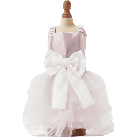 MAMORE Princess Dog Dress, Puppy Wedding & Birthday Party Outfit, Formal Pet Apparel(Pink White,2XL)