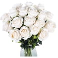 thumbnail image 1 of MAMOWEAR 10 Pack Artificial Rose Flower Fake Silk Roses with Stem Flowers Bouquet Wedding Party Home Decor (White), 1 of 6