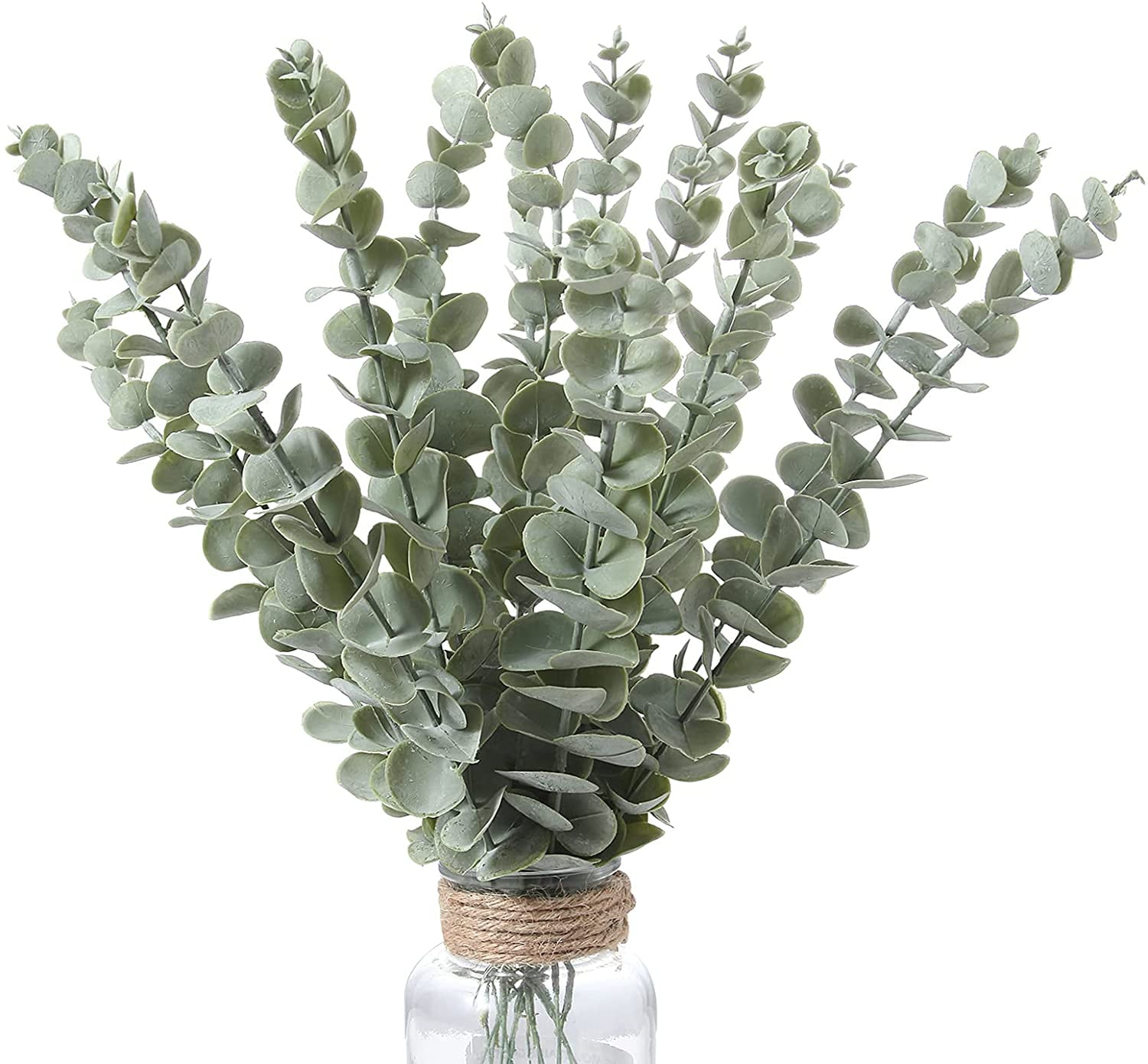 Belle Vous Mini Artificiële Pot Planten (2 Pak) – Nep Groene Gras Bosjes met Grijze Pot – Kleine Faux Plastic Binnen & Buiten Huis Decor, Kantoor & Badkamer Aankleding Decoratie