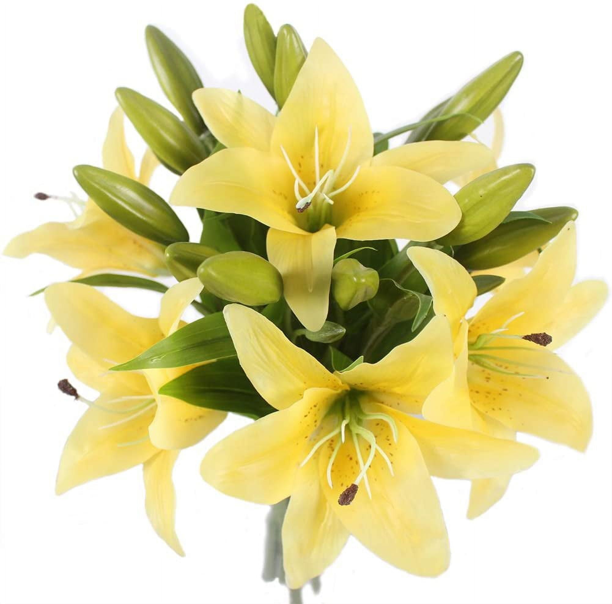 MAMOWEAR 5pcs Artificial Lily Flowers Fake Tiger Lily Flower Branch ...