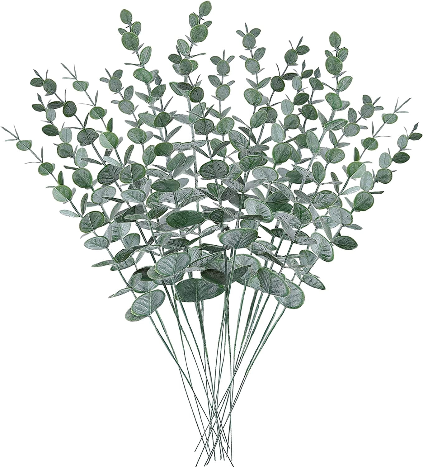 MAMOWEAR Artificial Eucalyptus Stem, 24pcs Faux Eucalyptus Plant
