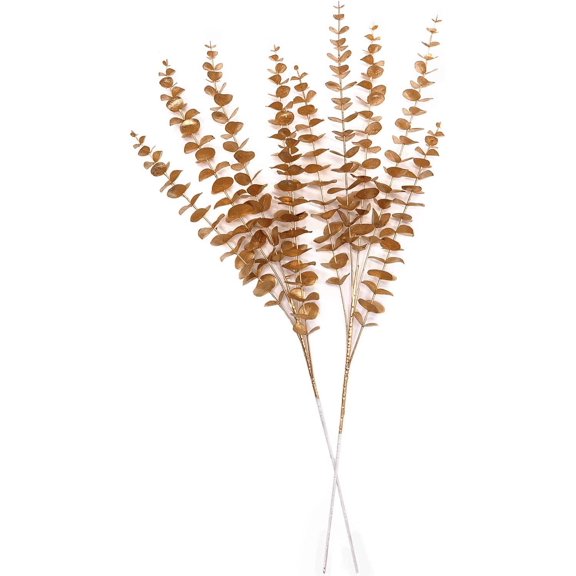 MAMOWEAR Artificial Eucalyptus Stems Plastic Plants Decorations Fake Eucalyptus Leaves Greenery Shrubs for Wedding Hotel Hall Party Home Table Centerpieces Décor