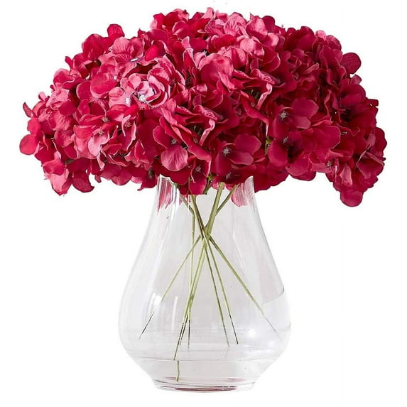 MAMOWEAR Artificial Fake Flowers Silk Hydrangea Arrangements Wedding Bouquets Decorations Plastic Floral Home Kitchen Garden Party Festival Décor