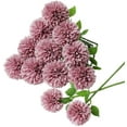 thumbnail image 1 of MAMOWEAR Artificial Flowers Chrysanthemum Ball Flowers Dahlia Fake Silk Flowers Bouquet with Long Stem for Wedding Parties Home Office Coffee House Floral Décor(Purple, 6PCS), 1 of 7