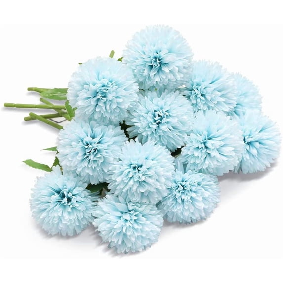 MAMOWEAR Artificial Flowers, Silk Chrysanthemum Ball Lifelike Fake Flowers Bouquets Hydrangea for Wedding Bridesmaid Home Decor