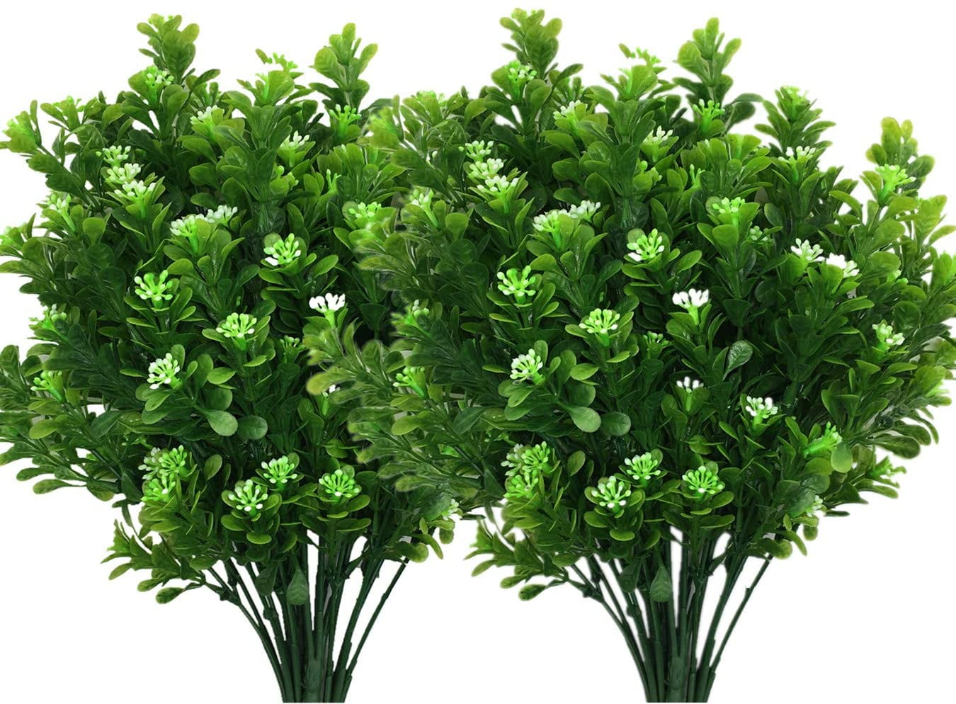 Mamowear Artificial Shrubs Bushes Outdoor Uv Resistant Faux Plastic Plants Greenery Stems For 8621