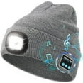 thumbnail image 1 of MAMOWEAR Bluetooth Beanie Hat with Light, Winter Musical Knitted Cap, LED Hat for Running Hiking, for Men Women Dad, 1 of 7