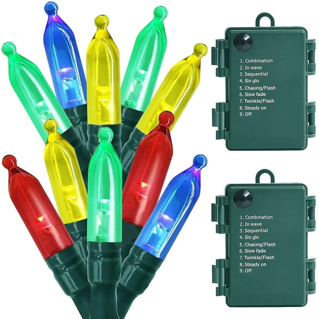 MAMOWEAR Christmas Lights Indoor Outdoor, 50 LED 16.5ft Battery Operated Christmas String Lights