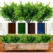 MAMOWEAR Fake Boxwood Stems Artificial Plant Spring Summer UV Resistant Faux Plastic Greenery Shrubs Fake Plants Indoor Outdoor Home Garden Décor