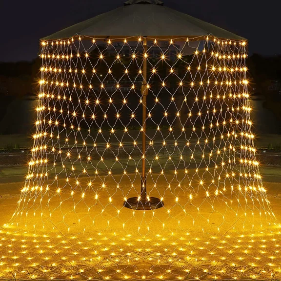 MAMOWEAR Indoor/Outdoor 5 ft Electric LED Christmas Net String Light