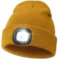thumbnail image 1 of MAMOWEAR Men Beanie Hat with Light, USB Rechargeable Hands Free LED Headlamp Hat, Knitted Night Light Beanie Cap Flashlight Hat, Men Gifts for Dad Father Husband, 1 of 7