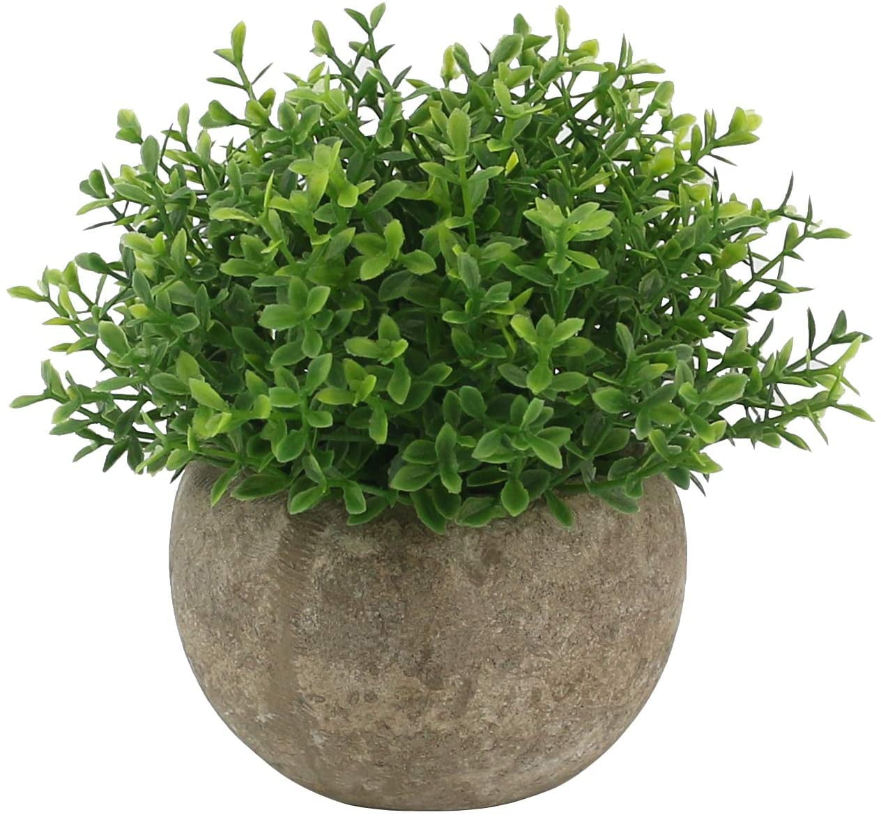 Mini Green Artificial Grass in Ceramic Pot Centerpiece