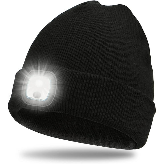 MAMOWEAR Winter Beanie Hat with Light, Headlamp Winter LED Hat Light, Gifts for Father Men Dad Husband Caps