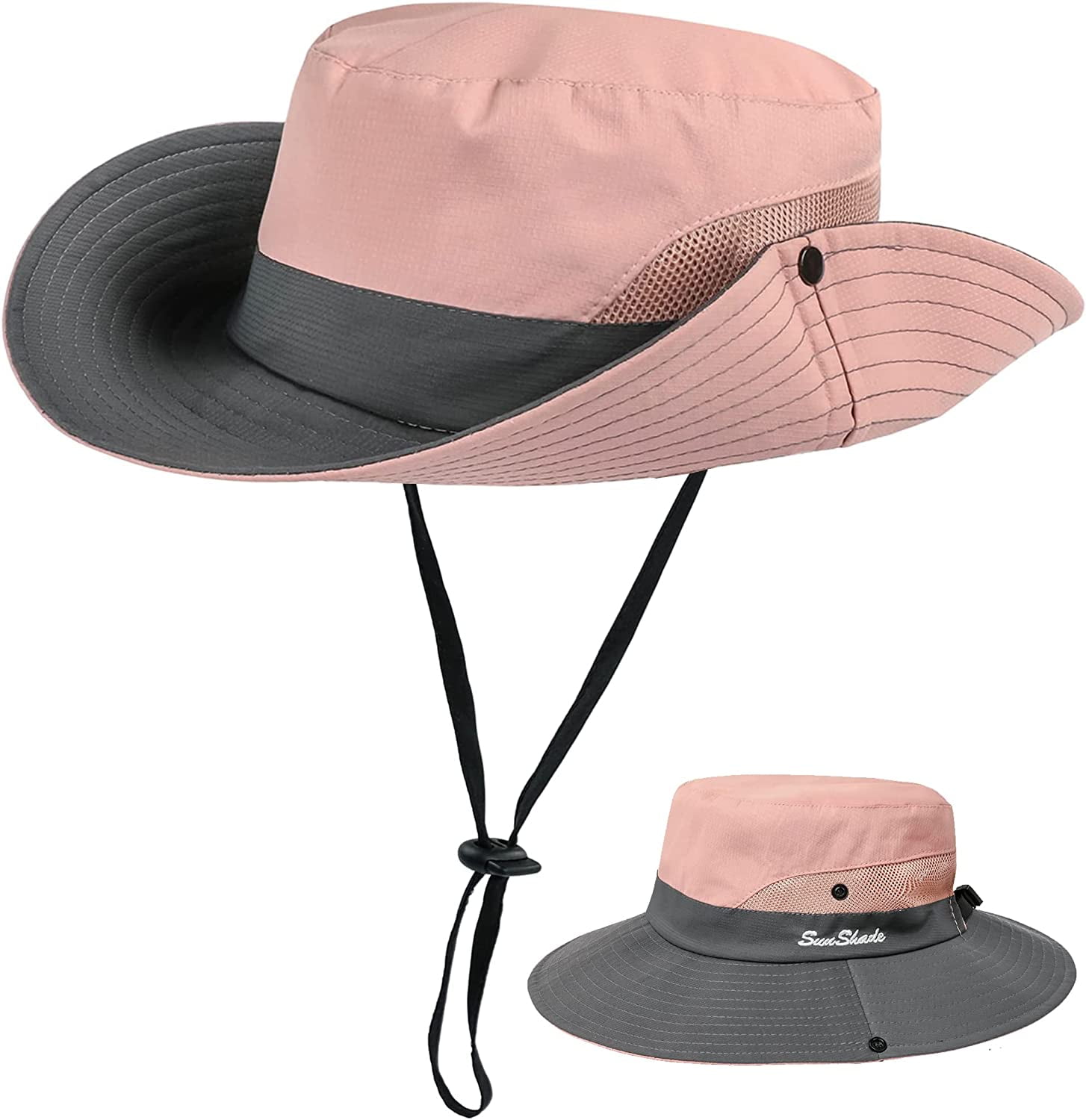 TOP-EX Women's Wide Brim Sun Hat With Ponytail Hole UV 50 Summer Beach