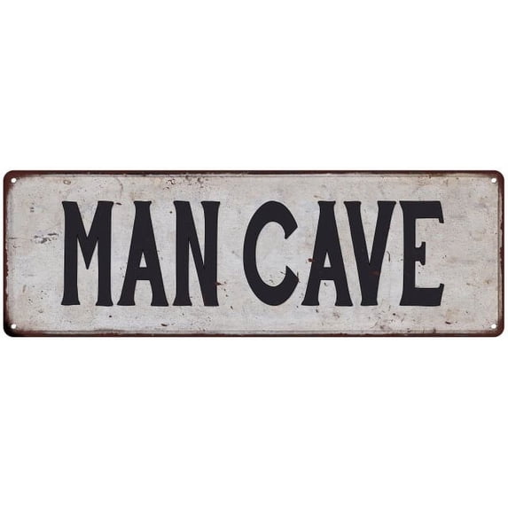 MAN CAVE Vintage Look Rustic 8x24 Metal Sign Chic Retro 108240035036