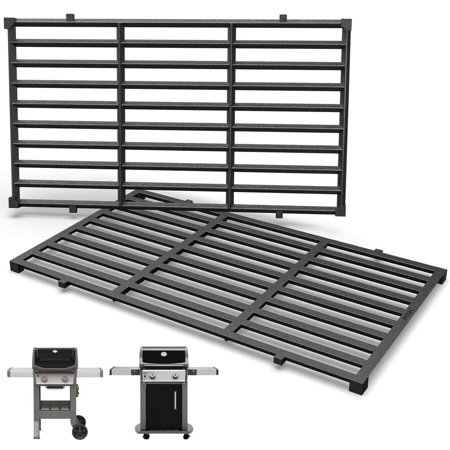 7637 Cast Iron Grill Grates for Weber Spirit II E-210, E-220, S-210 & S-215 (Front Control) – Replacement Parts for Weber Spirit 200 Gas Grills
