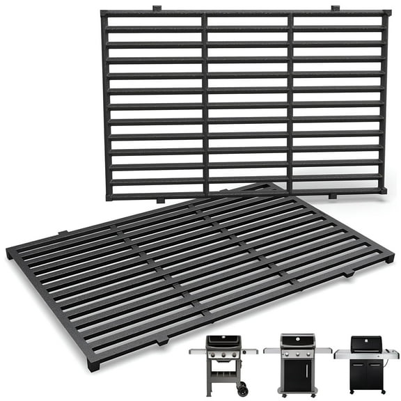17.5" Cast Iron Grill Grates for Weber Spirit II 300 Series, Spirit E/S-310, 320, 330, Spirit 700, Genesis Silver/Gold B/C, Genesis 10003500 | 7638