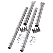 Set of 2 Adjustable Stainless Steel Tube Burners   Universal Gas Grill Replacement Parts Slim 1/2 Diameter for Charbroil, Kenmore & More