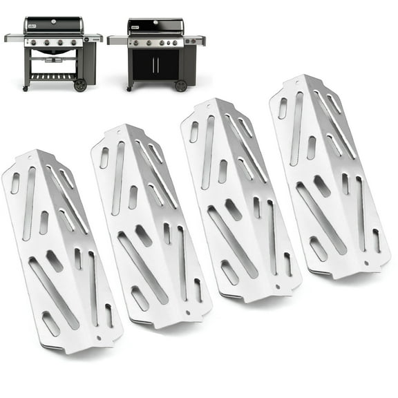 66041 Heat Deflectors for Weber Genesis II 400 Series Grills (E-410, S-410, E-415, S-415, E-435, S-435, LX E-440, LX S-440), SS 430 Stainless Steel