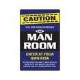 thumbnail image 1 of MAN ROOM Warning Decal hangout room mancave Decals beer cigar TV darts smoke, 1 of 4
