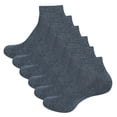 thumbnail image 1 of MANARC Men Cotton Ankle Socks Mesh Breathable Soft Comfortable Durable Double Layer Cushioned Reinforced Seamless Anti Slip With Ribbed Instep For A Firm Grip. 3 Pack Dark Grey., 1 of 5