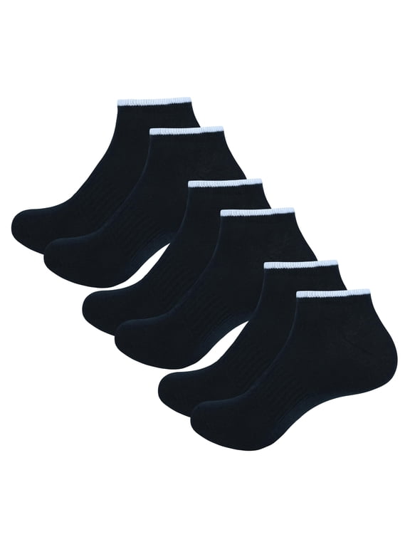 Men Cotton No Show Socks Thin Fine Soft Comfortable Durable Breathable Anti Slip With Ribbed Instep For A Firm Grip. 3 Pack Black.