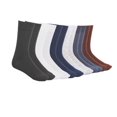 thumbnail image 1 of MANARC Men Crew Dress Socks Soft Comfortable Thin Fine Elegant Durable Breathable. 6 Pack White, Black, Navy Blue, Melange Blue, Melange Grey, Brown., 1 of 5