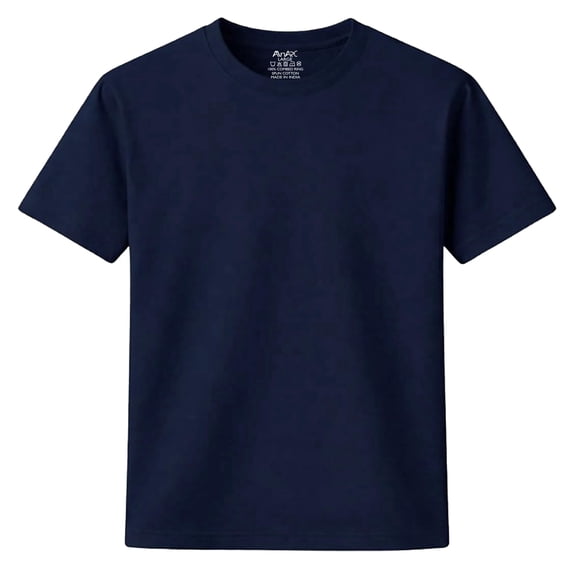 MANARC Men’s 100% Cotton T Shirt – Crew Neck, Short Sleeve, Regular Fit | Soft Breathable Fabric | Premium Everyday Basic Comfort Fit Large Navy Blue Plain Tee for Casual & Daily Wear