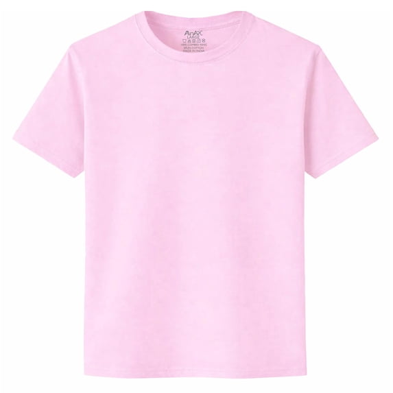 MANARC Men’s 100% Cotton T Shirt – Crew Neck, Short Sleeve, Regular Fit | Soft Breathable Fabric | Premium Everyday Basic Comfort Fit X-Large Pink Plain Tee for Casual & Daily Wear