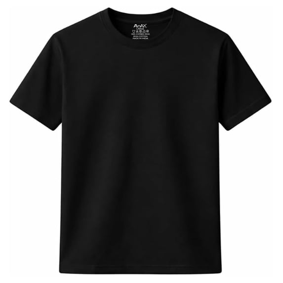 MANARC Men’s 100% Cotton T Shirt – Crew Neck, Short Sleeve, Regular Fit | Soft Breathable Fabric | Premium Everyday Basic Comfort Fit XX-Large Black Plain Tee for Casual & Daily Wear