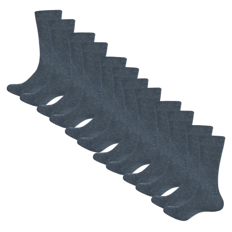 Manarc Women Cotton Dress Socks Soft Comfortable Thin Fine Elegant Breathable And Durable. 6 Pack Dark Grey., Women's, Size: 2XL, Gray
