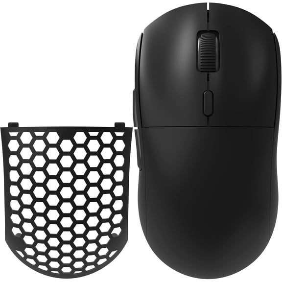 MANBASNAKE AJ199 Gaming Mouse: 60g Ultra-Lightwieght-PixArt 26K Optical Sensor-26,000DPI - 6 Programmable Buttons- HyperSpeed Wireless/Wired- Esports & FPS Gaming,Low Back Curve(Ergonomic)-Black