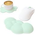 thumbnail image 1 of MANBASNAKE Cloud Mouse Pad Wrist,Ergonomic Leather Waterproof Coaster for PC,Pain Relief-Green, 1 of 6