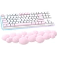 thumbnail image 1 of MANBASNAKE Keyboard Wrist Rest,Memory Foam Wrist Pad Smooth Fiber Hand Rest for TKL Keyboard,Ergonomic Nonslip Comfortable Cushion Set,Typing Pain Relief,Support for Office,PC Gaming,Laptop,Mac(Pink), 1 of 8