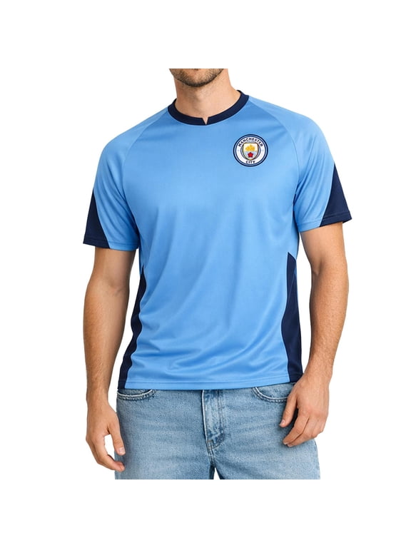 Manchester City F.C. Stadium Class Jersey (Small, Man City Woven Patch)