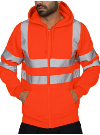 VEKDONE 2023 Clearance Safety Reflective Jacket for Men High Visibility  Work Reflective Construction Jackets Waterproof Hoodie with Pocket 