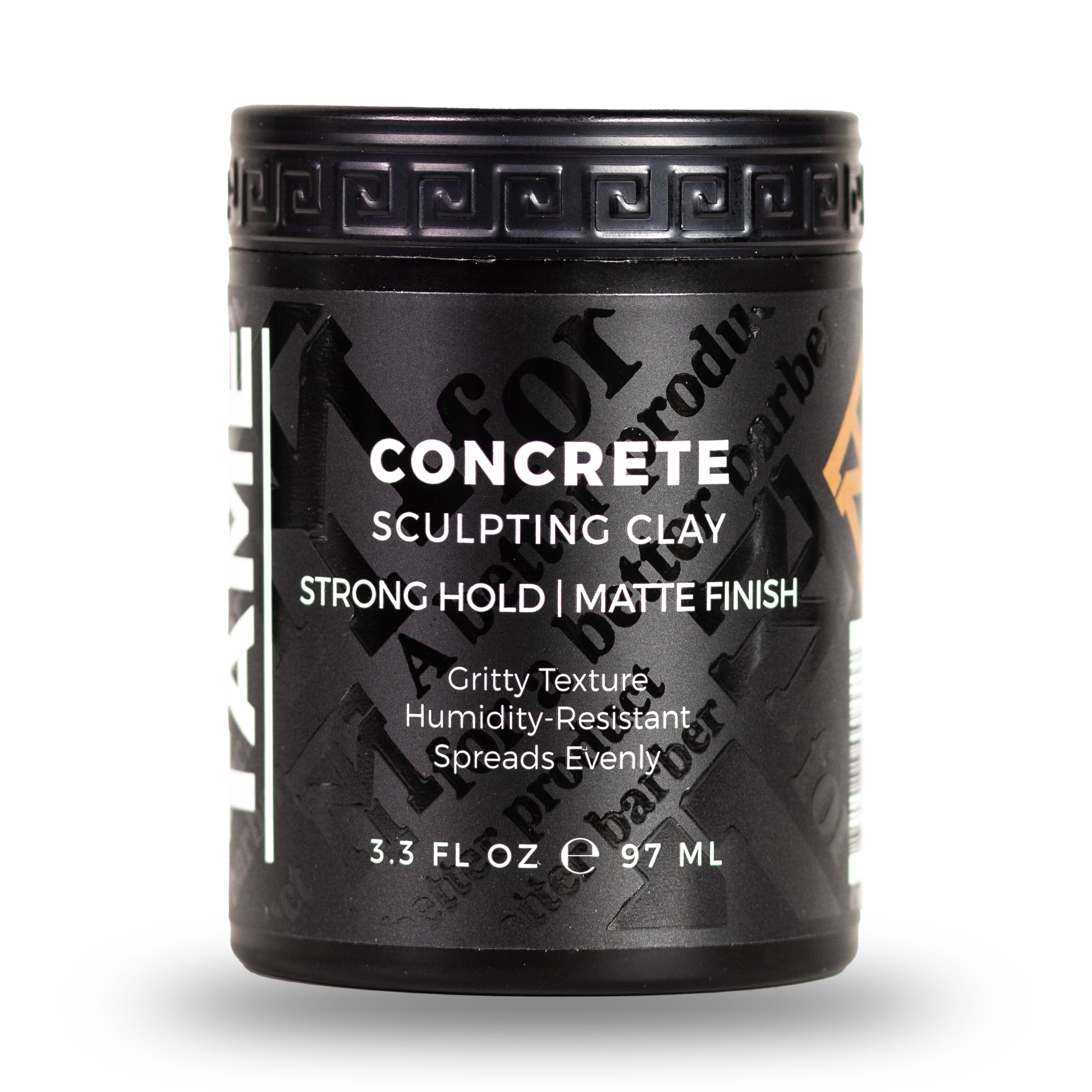 MANE TAME Professional Men's Grooming Concrete Sculpting Clay  Strong Hold, Matte Finish, 3.3oz