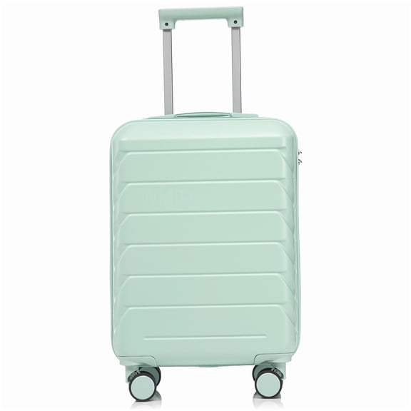 MANGIJOY 20 Inch Hardside Spinner Luggage, Mint Green Check-In Suitcase with TSA Lock &; Large Capacity