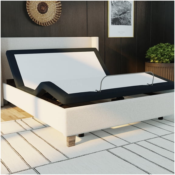 MANGIJOY Adjustable King Bed Base with Wireless Remote, 3 Position Memory, Head and Foot Raise for Comfort