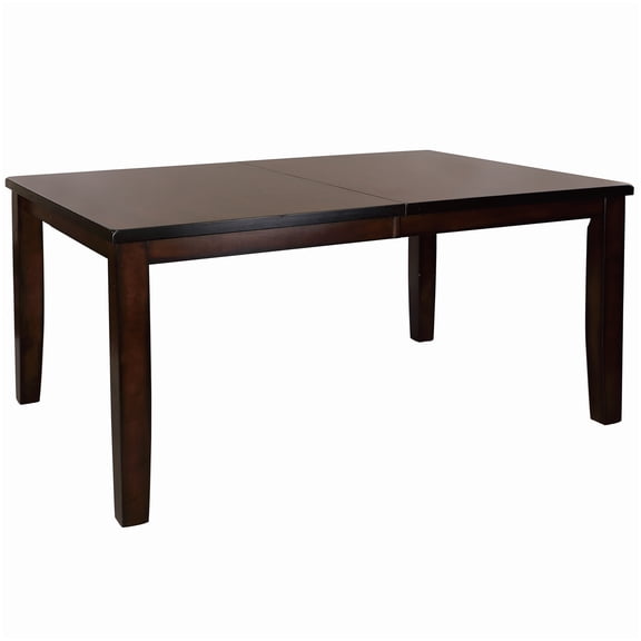 MANGIJOY Cherry Finish Mango Wood Dining Table with Drop-In Leaf, Seats 6