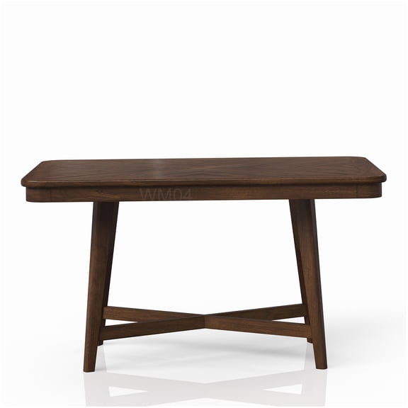 MANGIJOY Compact 54 inch Dining Table with Cherry Finish, Modern Farmhouse Solid Wood Table