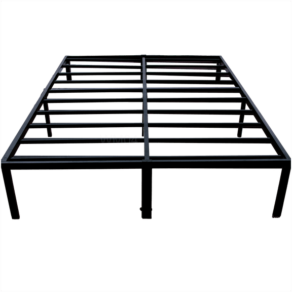 Modern Queen Platform Bed Frame, Underbed Storage, Heavy Duty Steel Construction, Tool-Free Assembly Foundation
