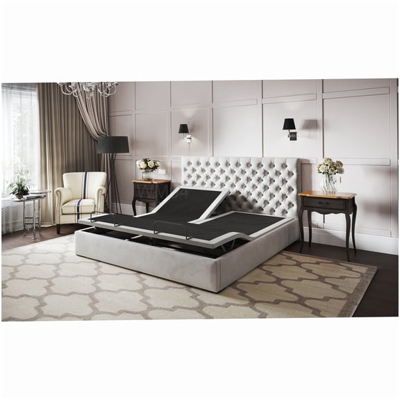 MANGIJOY Smart Adjustable Base for California King Beds with Charging and Lighting